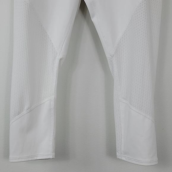 Athleta Mesh Contender Mid-Rise Capri Leggings in White Medium - Picture 6 of 15
